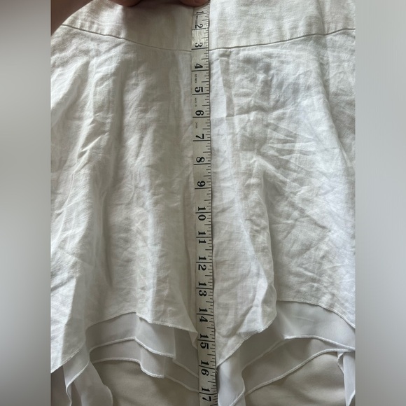 Guess Collection Vintage y2k 100% Linen All White Mini Skirt Size Small - Picture 3 of 6